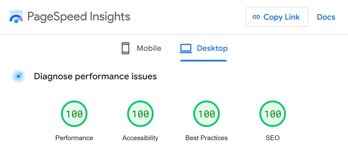 Rezultat testiranja PageSpeed Insights alatom