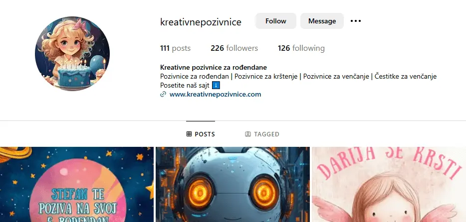 Vođenje društvenih mreža - Instagram profil